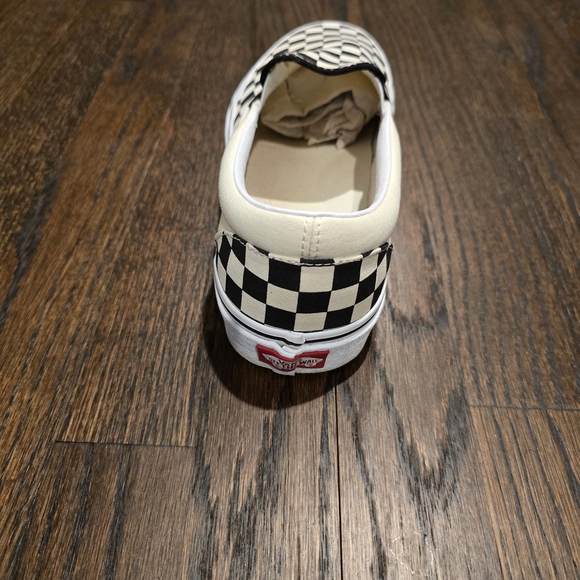 Vans Black and White Checkered Kids Sneakers - Picture 3 of 12